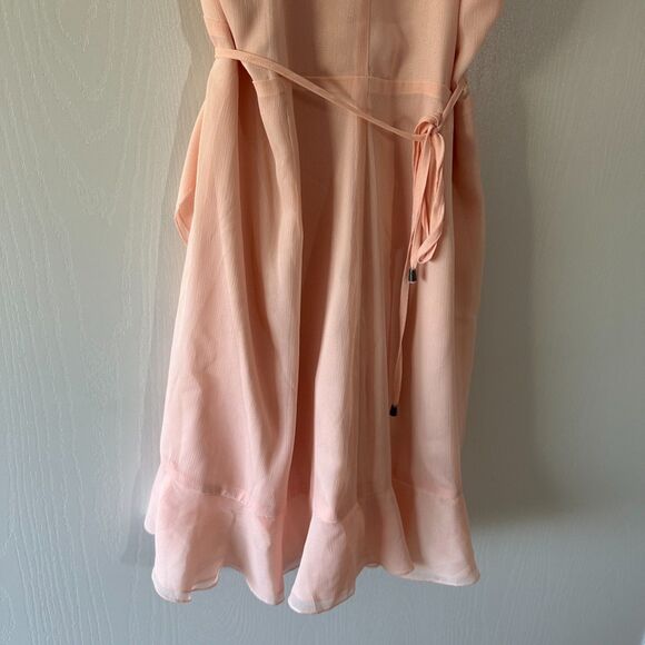 Lovers + Friends Revolve Womens Gigi Mini Wrap Pink Flutter Dress Size Medium - Picture 10 of 10